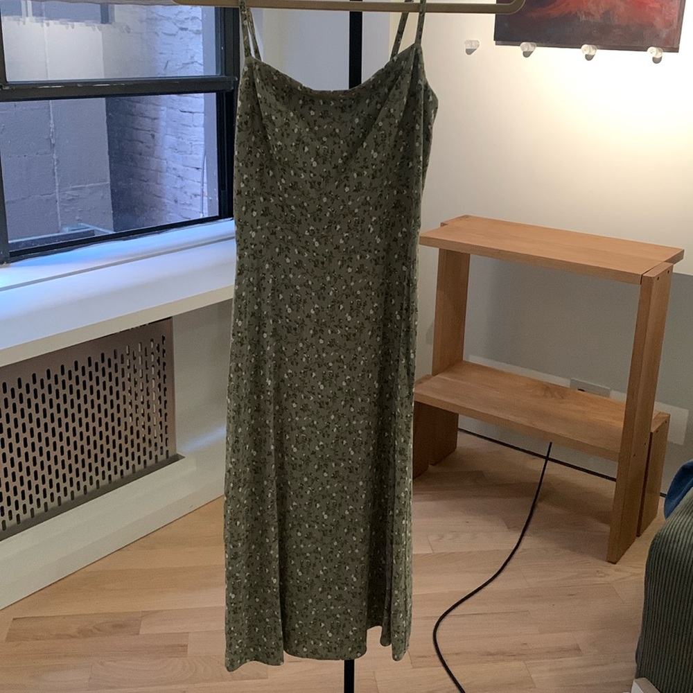 Reformation Afternoon Midi Dress, Light green floral
